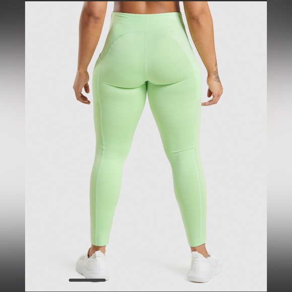 Gymshark Women’s Sport Leggings Workout Running Bali/Neon Green New Size Small - Picture 11 of 12